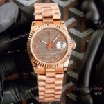 Swiss Copy Rolex DateJust ETA2836 Watch 36mm Rose Gold Gray Dial